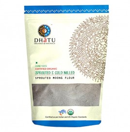 Dhatu Certified Organic Sprouted & Cold Milled - Sprouted Moong Flour  Pack  500 grams